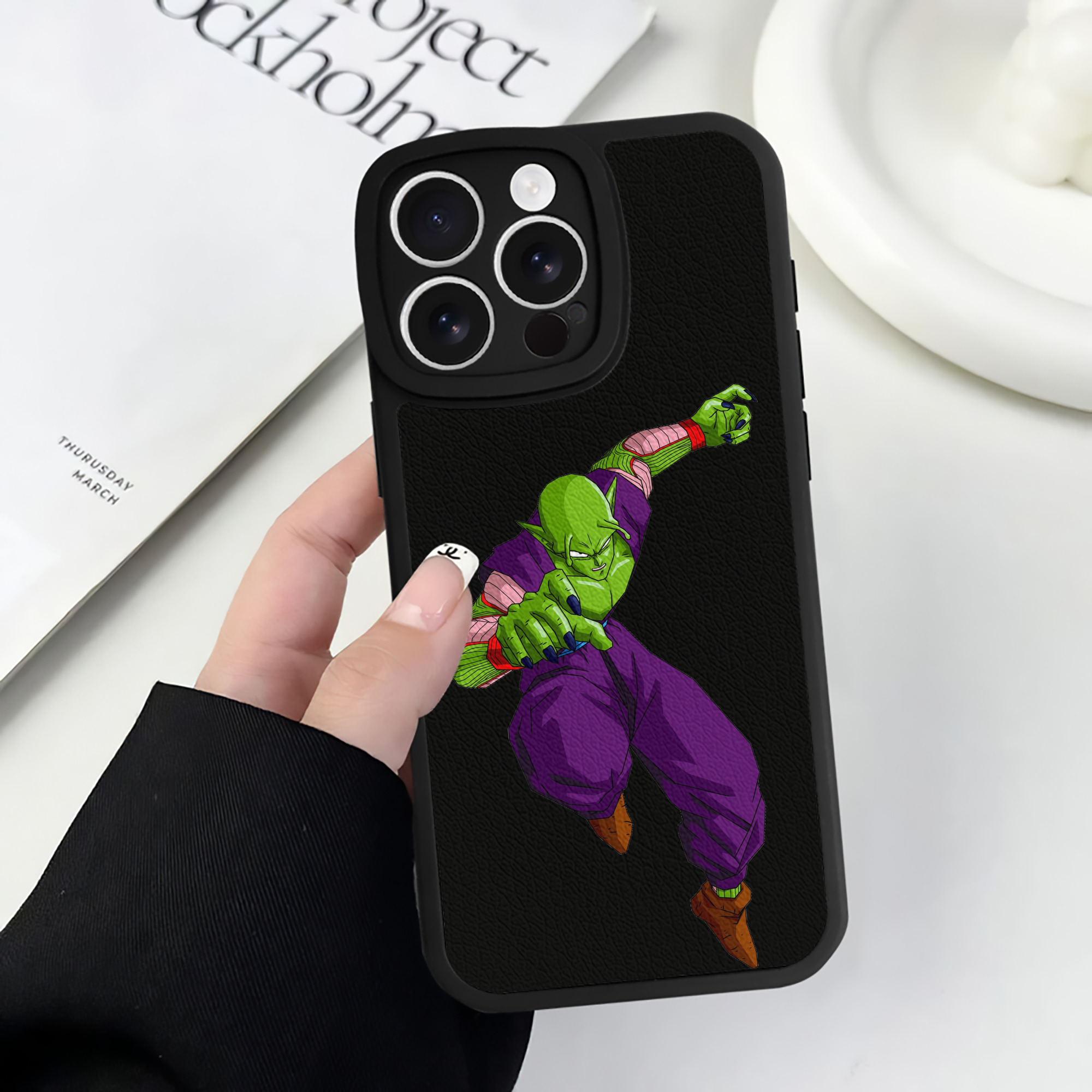 （画像用） ドラゴンボール ピッコロ DRAGON BALL Piccolo 【iPhone 16シリーズ対応】シリコンスマホケース（レザー調） 材質：シリコン